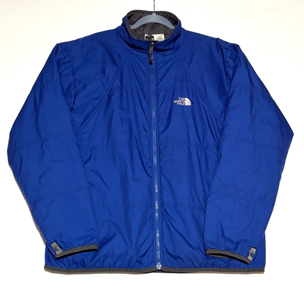 The North Face Puffer Jacket Mens XL Blue Insulated Quilted Full Zip